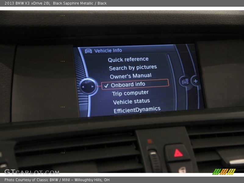 Black Sapphire Metallic / Black 2013 BMW X3 xDrive 28i