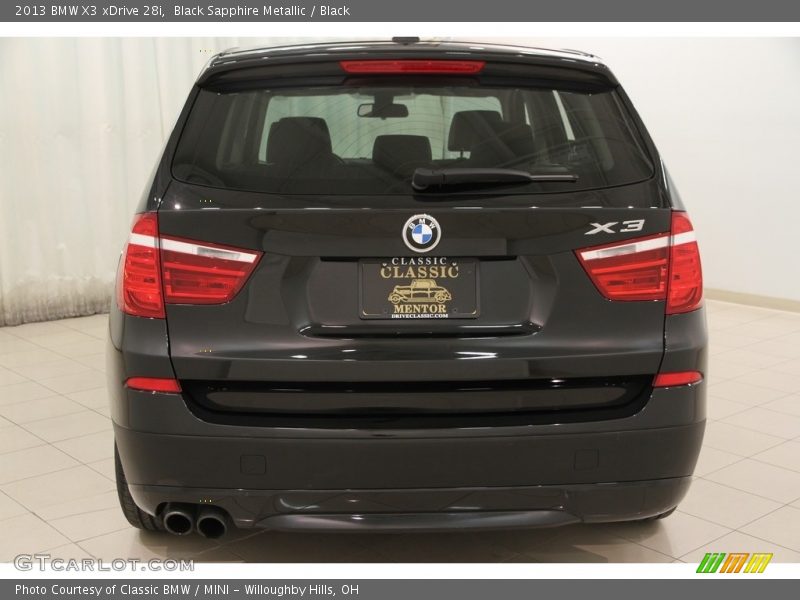 Black Sapphire Metallic / Black 2013 BMW X3 xDrive 28i