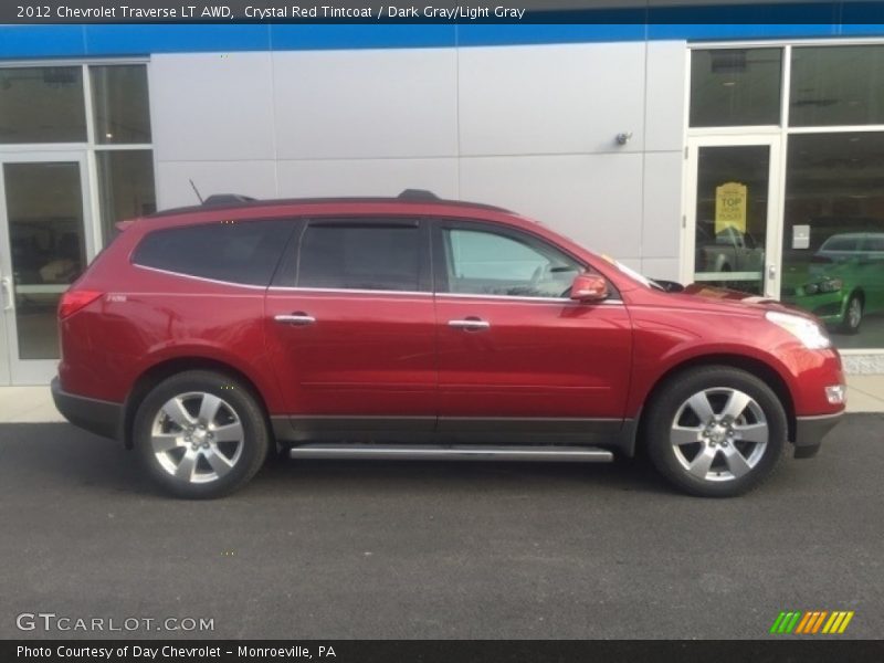 Crystal Red Tintcoat / Dark Gray/Light Gray 2012 Chevrolet Traverse LT AWD