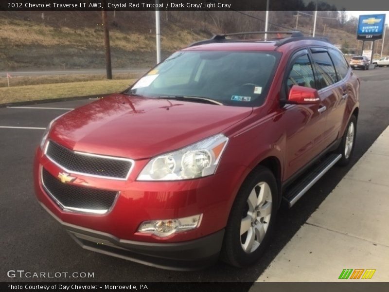 Crystal Red Tintcoat / Dark Gray/Light Gray 2012 Chevrolet Traverse LT AWD