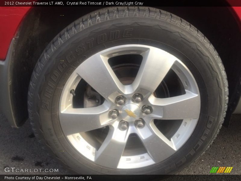 Crystal Red Tintcoat / Dark Gray/Light Gray 2012 Chevrolet Traverse LT AWD