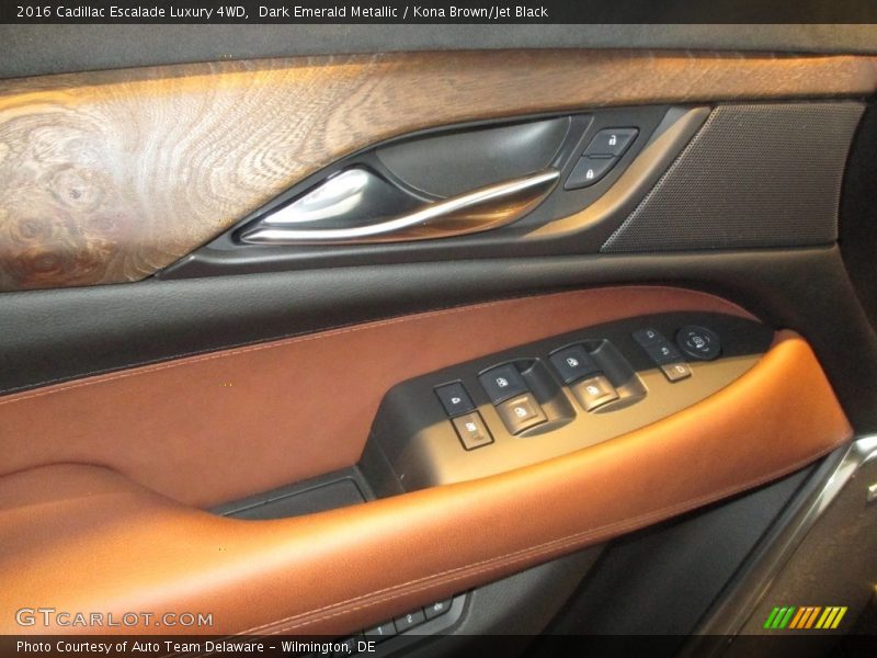 Dark Emerald Metallic / Kona Brown/Jet Black 2016 Cadillac Escalade Luxury 4WD