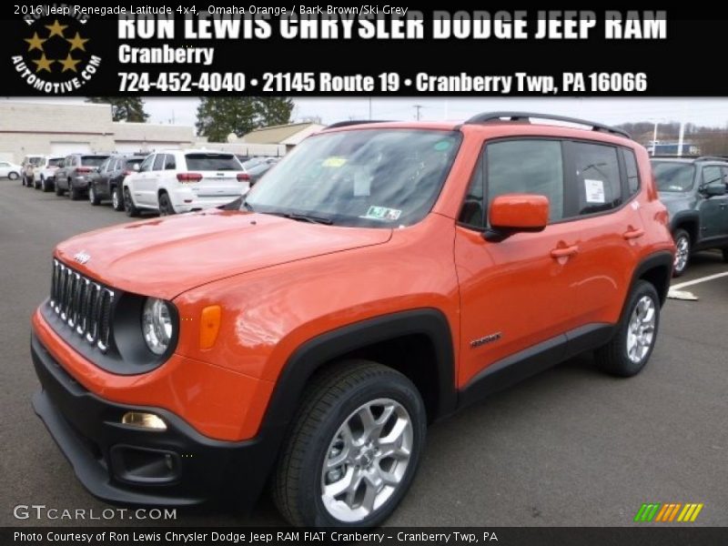 Omaha Orange / Bark Brown/Ski Grey 2016 Jeep Renegade Latitude 4x4