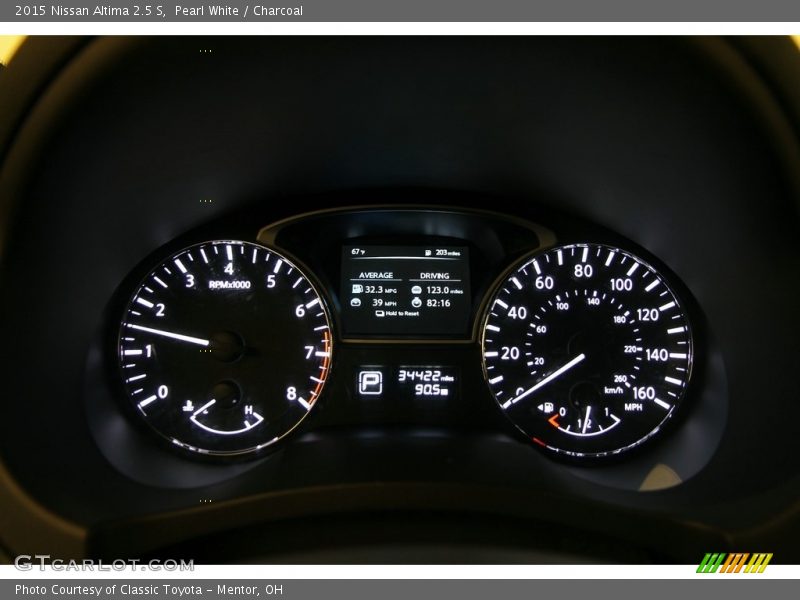 Pearl White / Charcoal 2015 Nissan Altima 2.5 S