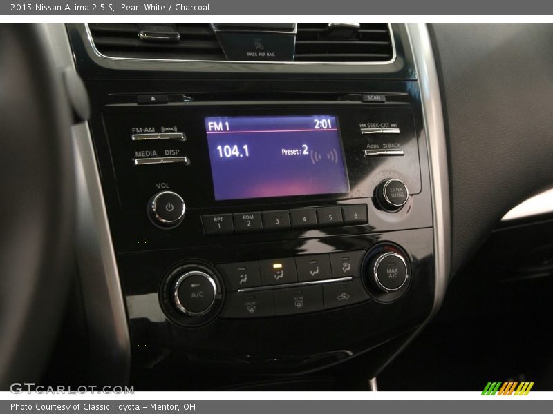 Pearl White / Charcoal 2015 Nissan Altima 2.5 S