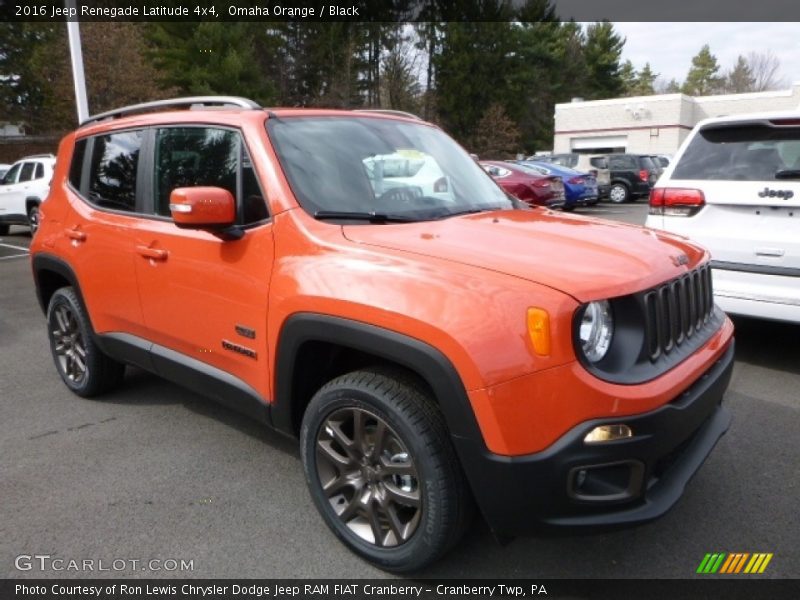 Omaha Orange / Black 2016 Jeep Renegade Latitude 4x4