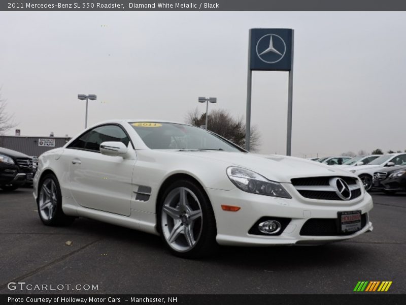 Diamond White Metallic / Black 2011 Mercedes-Benz SL 550 Roadster