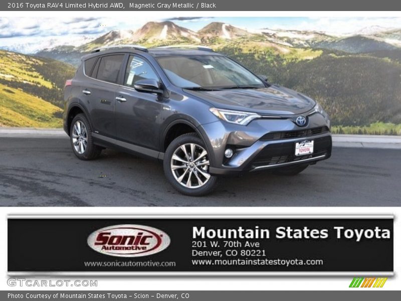 Magnetic Gray Metallic / Black 2016 Toyota RAV4 Limited Hybrid AWD