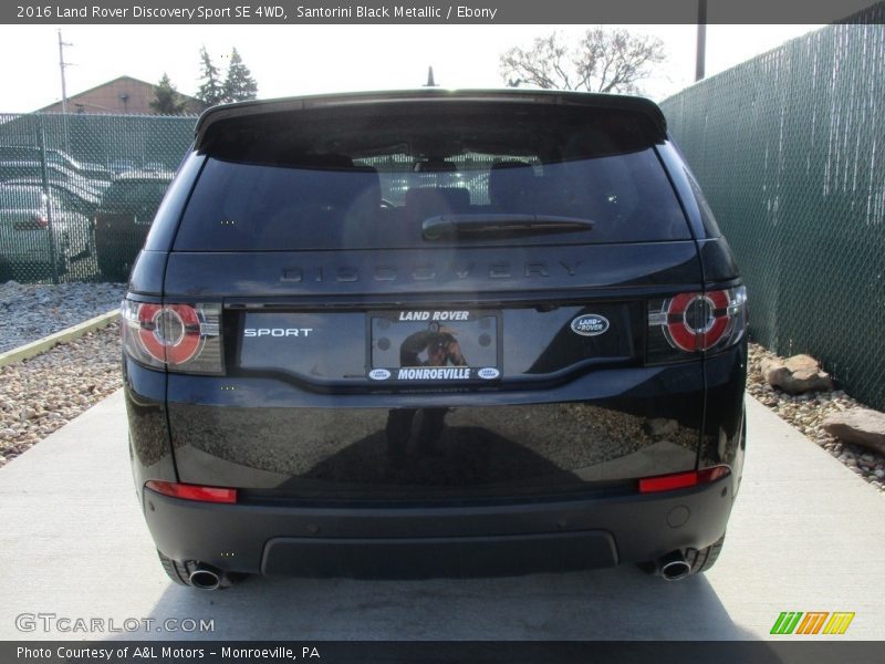 Santorini Black Metallic / Ebony 2016 Land Rover Discovery Sport SE 4WD