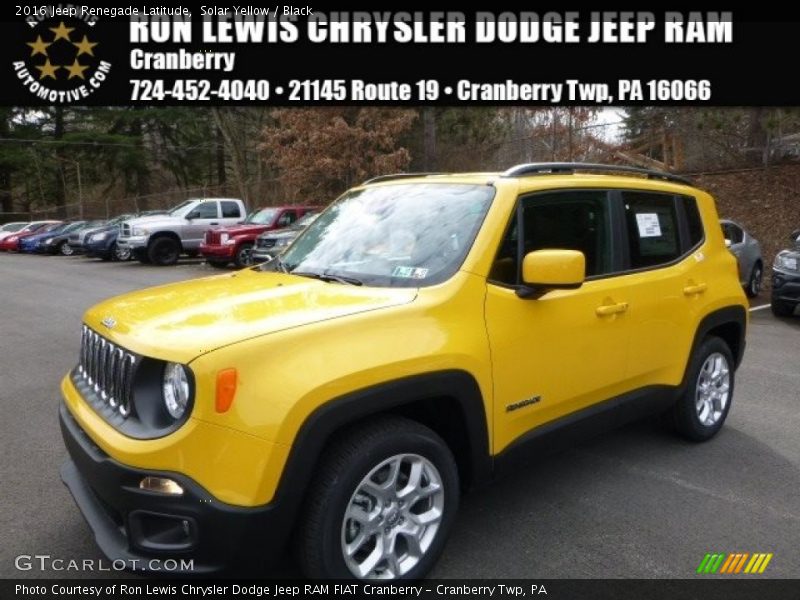 Solar Yellow / Black 2016 Jeep Renegade Latitude