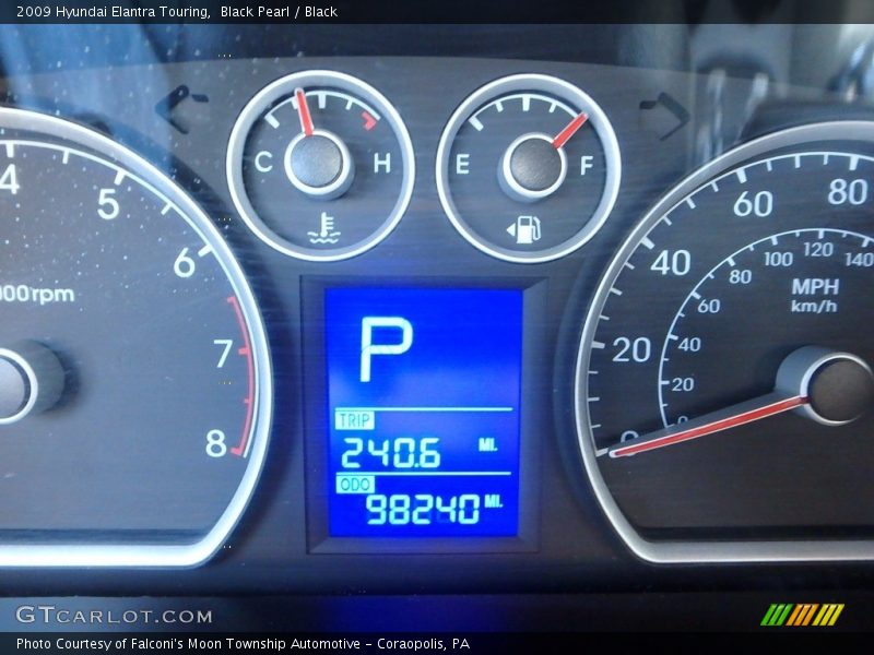Black Pearl / Black 2009 Hyundai Elantra Touring