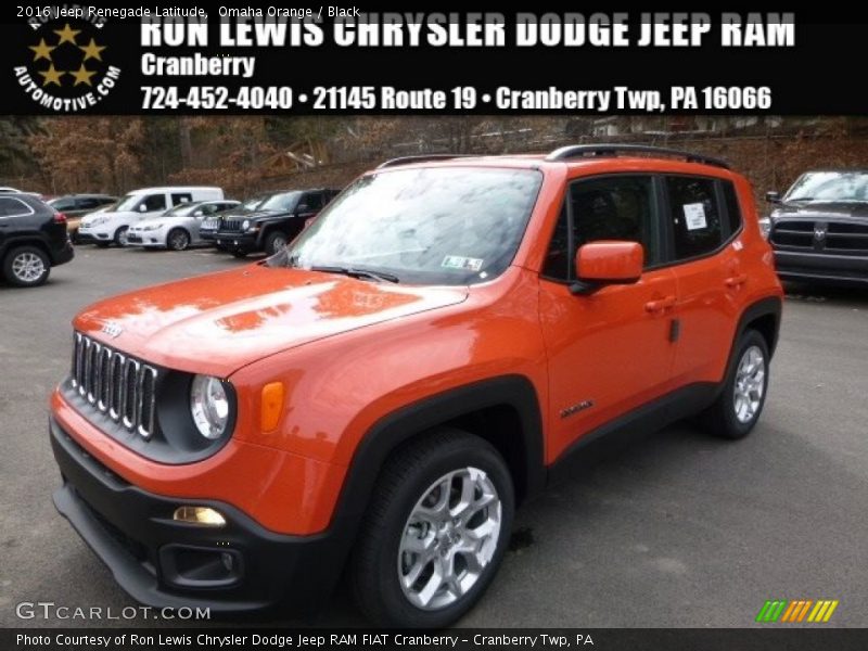Omaha Orange / Black 2016 Jeep Renegade Latitude