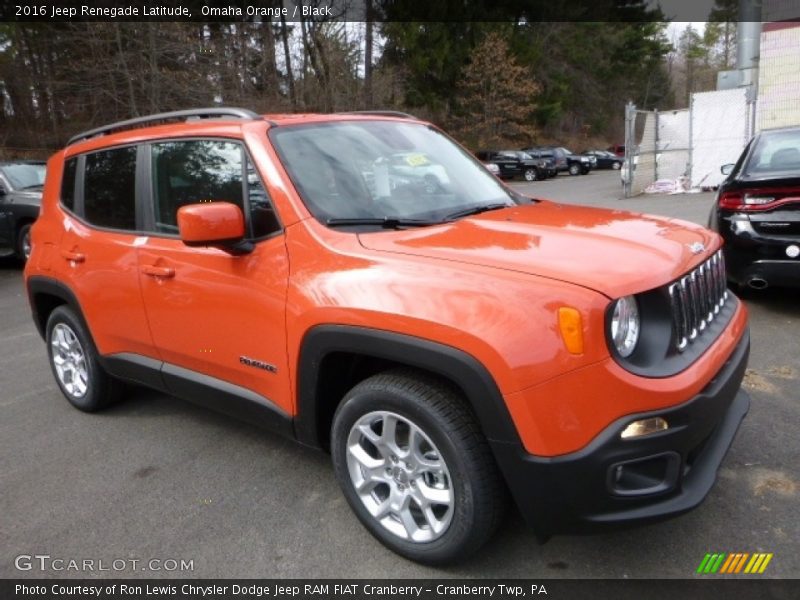 Omaha Orange / Black 2016 Jeep Renegade Latitude