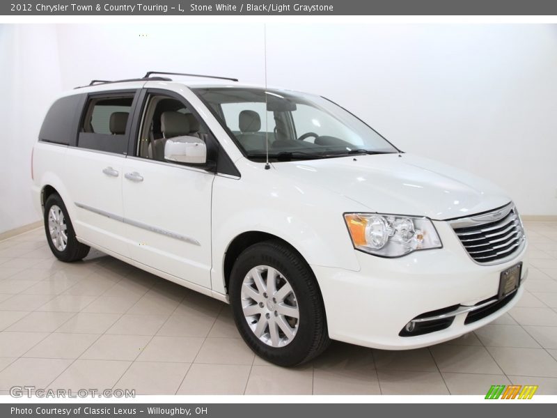 Stone White / Black/Light Graystone 2012 Chrysler Town & Country Touring - L