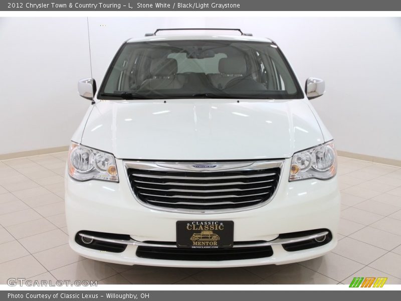 Stone White / Black/Light Graystone 2012 Chrysler Town & Country Touring - L