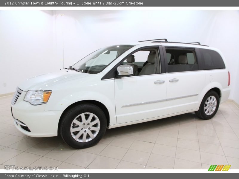 Stone White / Black/Light Graystone 2012 Chrysler Town & Country Touring - L