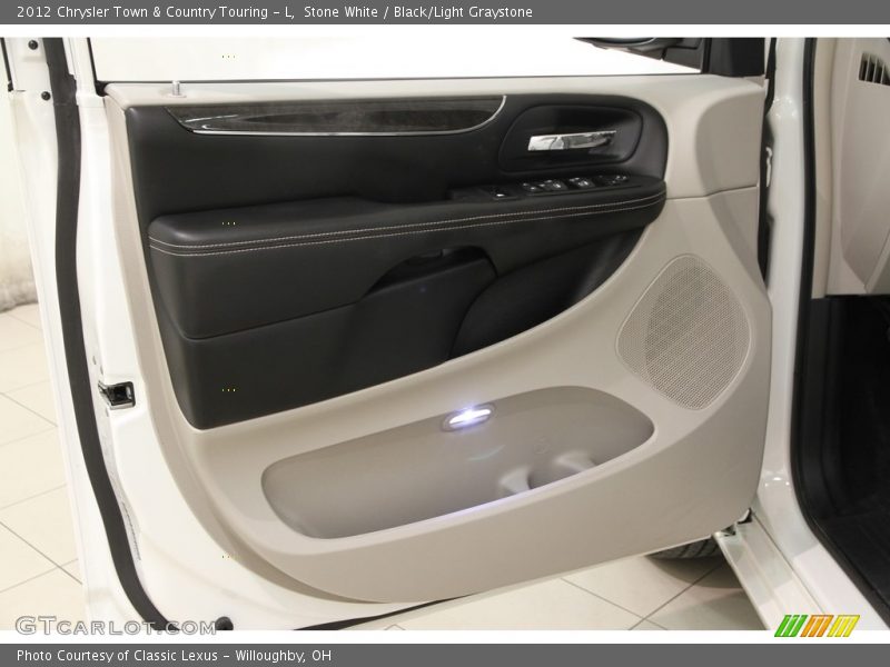 Stone White / Black/Light Graystone 2012 Chrysler Town & Country Touring - L