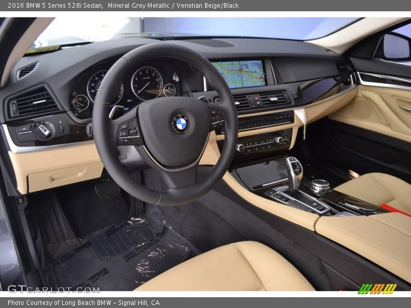 Mineral Grey Metallic / Venetian Beige/Black 2016 BMW 5 Series 528i Sedan