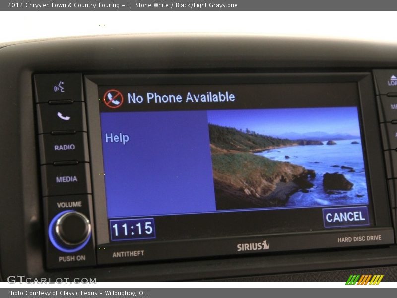 Stone White / Black/Light Graystone 2012 Chrysler Town & Country Touring - L