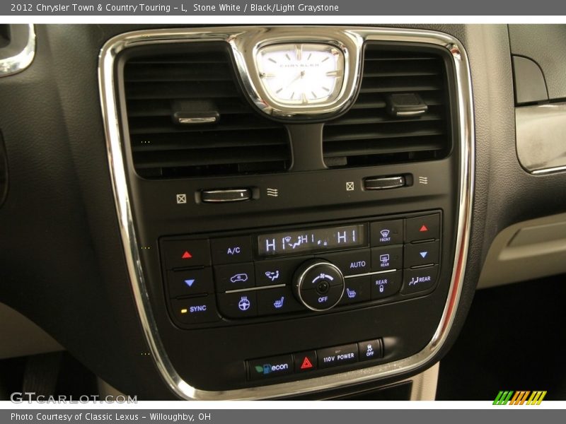 Stone White / Black/Light Graystone 2012 Chrysler Town & Country Touring - L