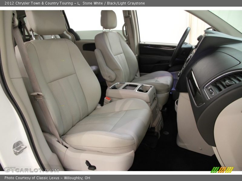 Stone White / Black/Light Graystone 2012 Chrysler Town & Country Touring - L