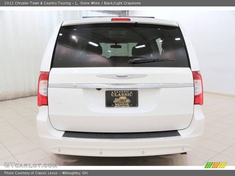 Stone White / Black/Light Graystone 2012 Chrysler Town & Country Touring - L