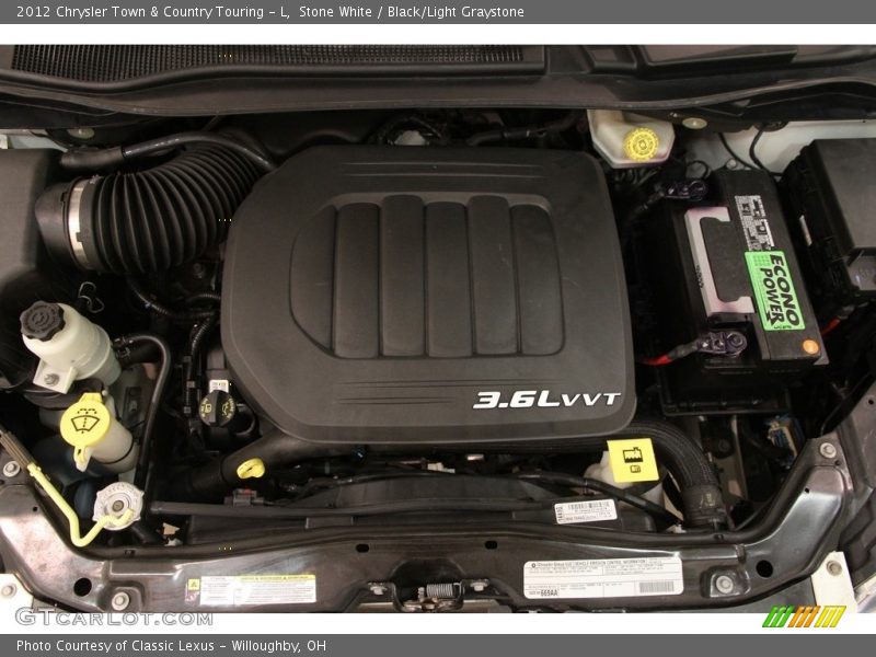 Stone White / Black/Light Graystone 2012 Chrysler Town & Country Touring - L