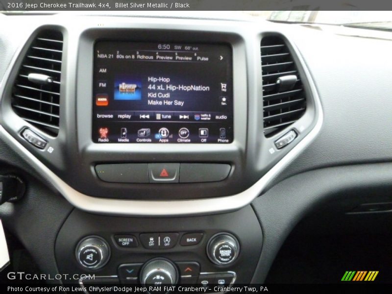 Billet Silver Metallic / Black 2016 Jeep Cherokee Trailhawk 4x4