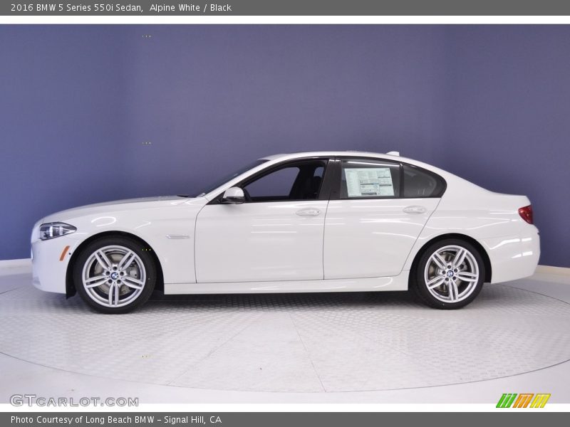 Alpine White / Black 2016 BMW 5 Series 550i Sedan