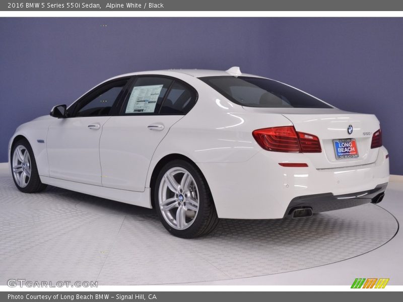 Alpine White / Black 2016 BMW 5 Series 550i Sedan