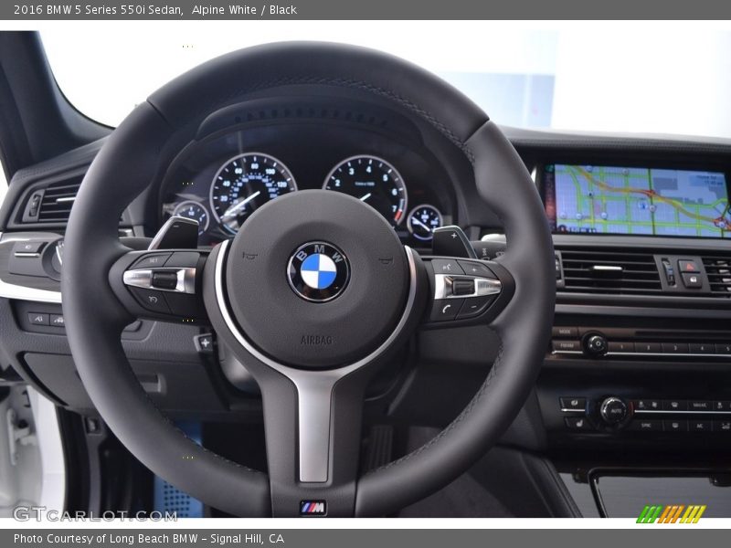Alpine White / Black 2016 BMW 5 Series 550i Sedan