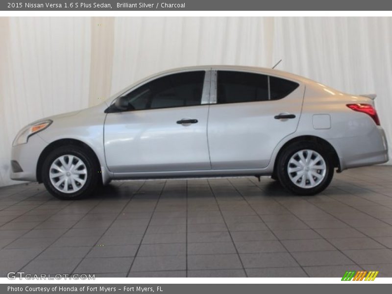 Brilliant Silver / Charcoal 2015 Nissan Versa 1.6 S Plus Sedan