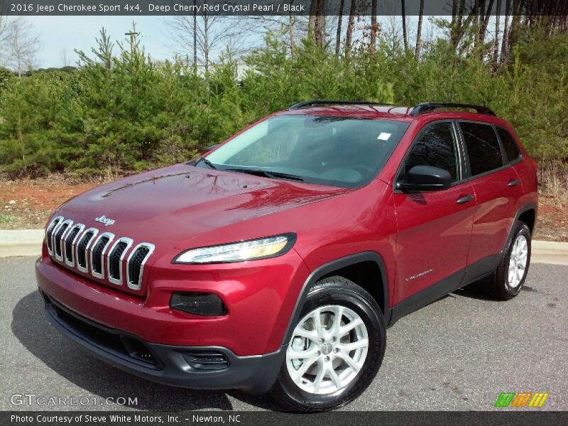 Deep Cherry Red Crystal Pearl / Black 2016 Jeep Cherokee Sport 4x4