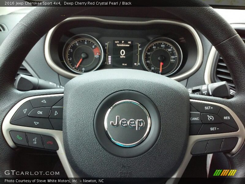 Deep Cherry Red Crystal Pearl / Black 2016 Jeep Cherokee Sport 4x4