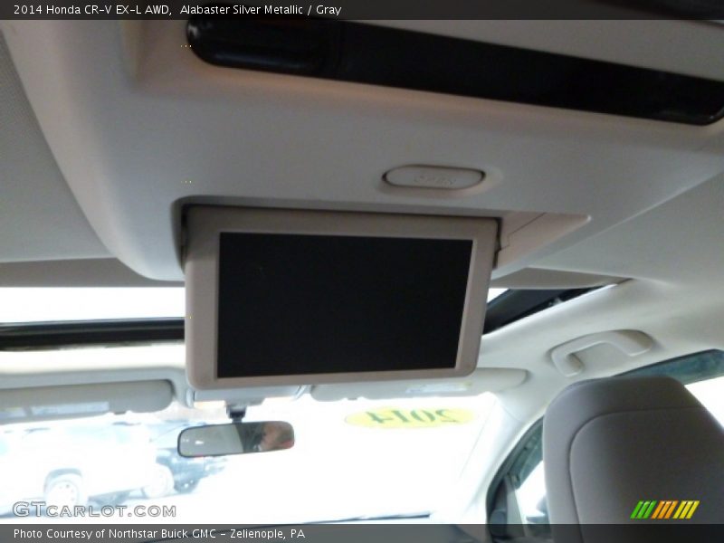 Alabaster Silver Metallic / Gray 2014 Honda CR-V EX-L AWD