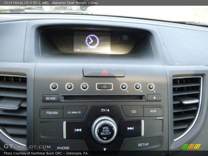 Alabaster Silver Metallic / Gray 2014 Honda CR-V EX-L AWD