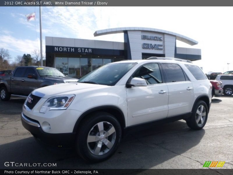 White Diamond Tricoat / Ebony 2012 GMC Acadia SLT AWD