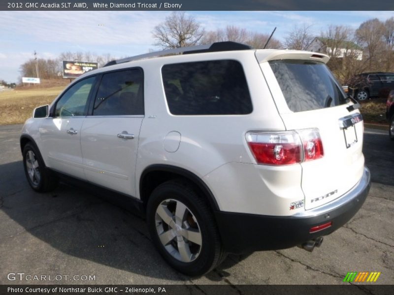 White Diamond Tricoat / Ebony 2012 GMC Acadia SLT AWD