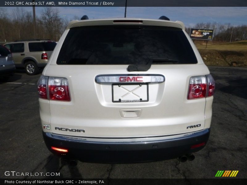 White Diamond Tricoat / Ebony 2012 GMC Acadia SLT AWD