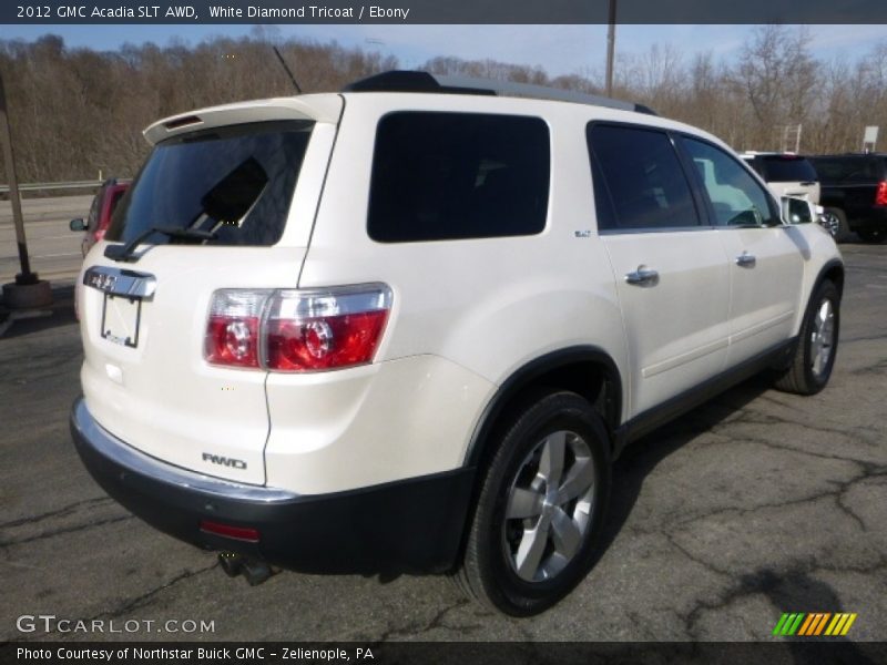 White Diamond Tricoat / Ebony 2012 GMC Acadia SLT AWD