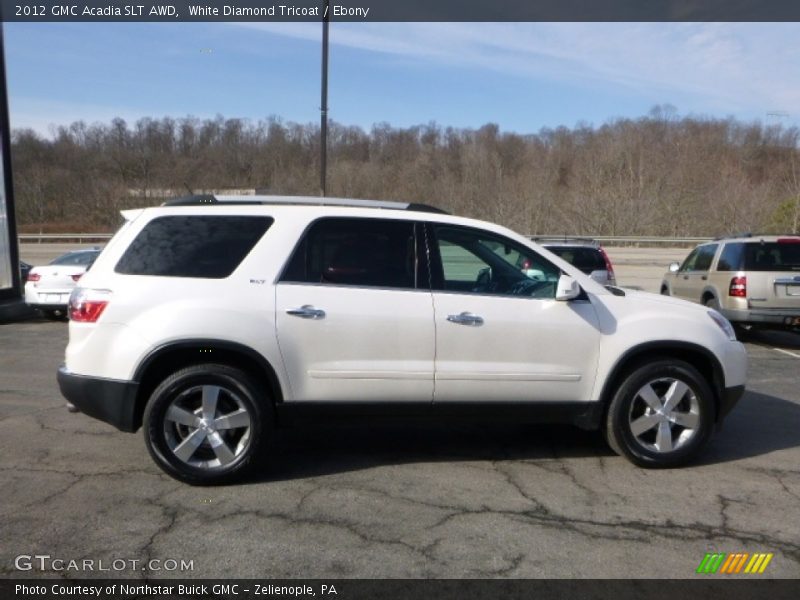 White Diamond Tricoat / Ebony 2012 GMC Acadia SLT AWD