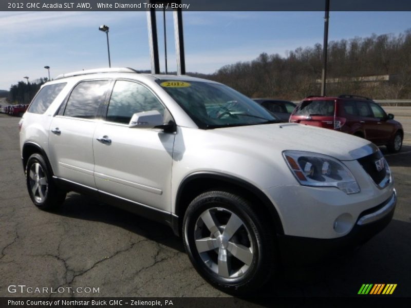 White Diamond Tricoat / Ebony 2012 GMC Acadia SLT AWD