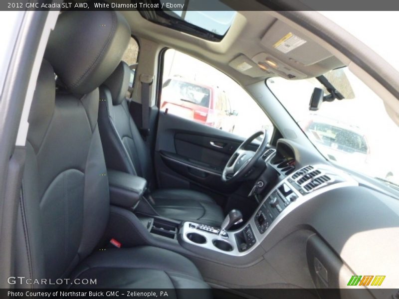 White Diamond Tricoat / Ebony 2012 GMC Acadia SLT AWD