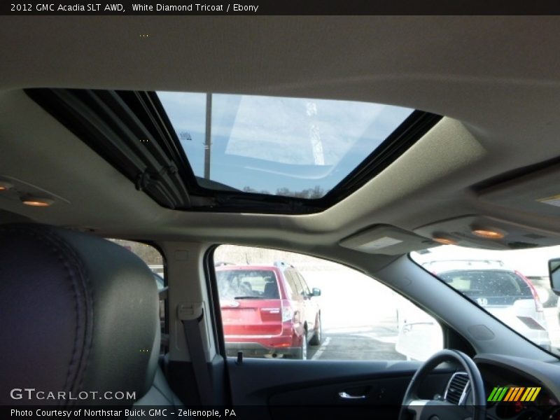 White Diamond Tricoat / Ebony 2012 GMC Acadia SLT AWD