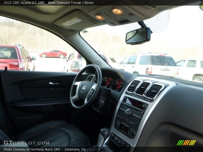 White Diamond Tricoat / Ebony 2012 GMC Acadia SLT AWD