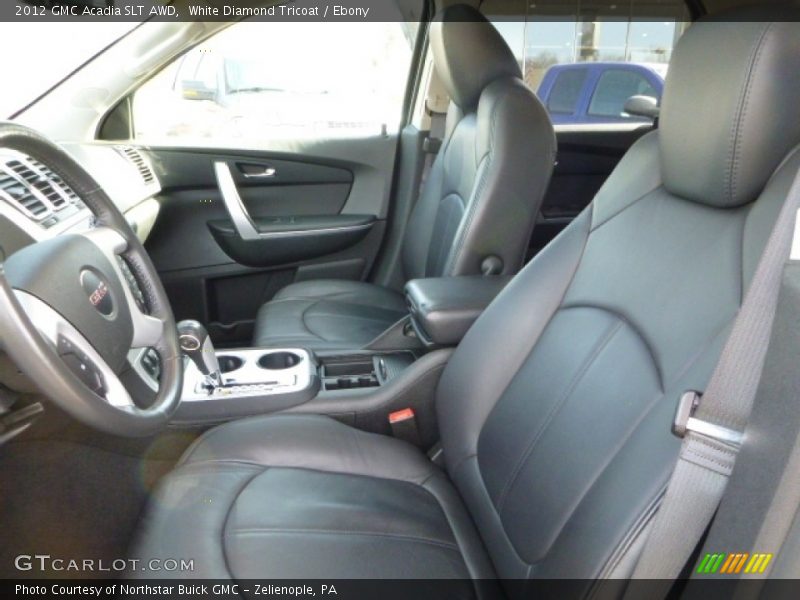 White Diamond Tricoat / Ebony 2012 GMC Acadia SLT AWD