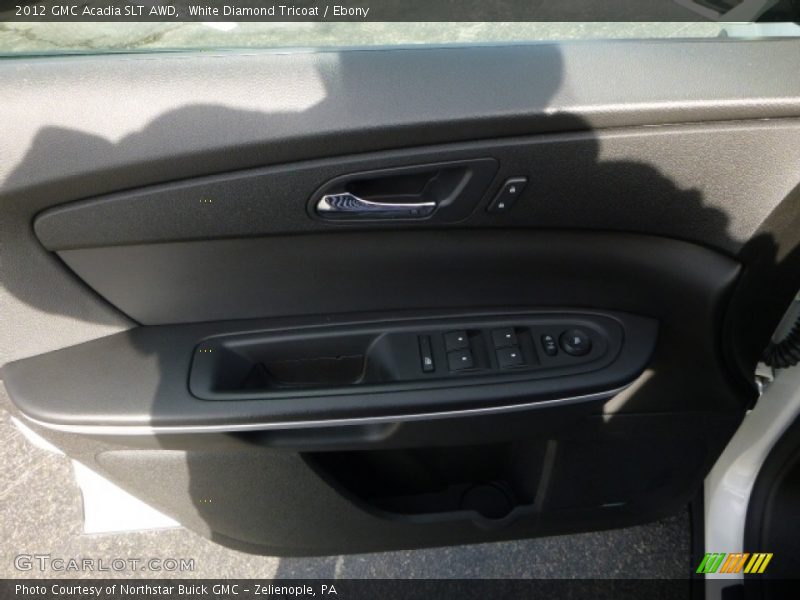 White Diamond Tricoat / Ebony 2012 GMC Acadia SLT AWD