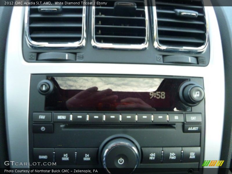 White Diamond Tricoat / Ebony 2012 GMC Acadia SLT AWD