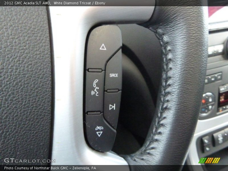 White Diamond Tricoat / Ebony 2012 GMC Acadia SLT AWD