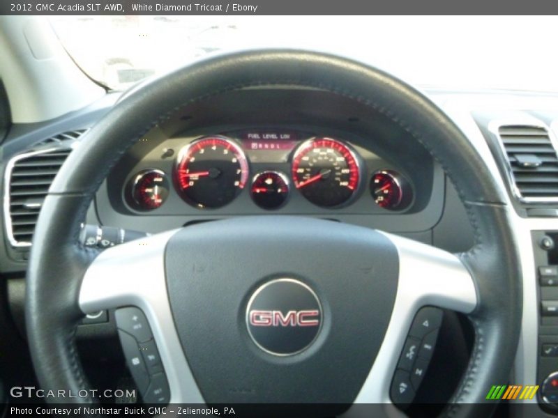 White Diamond Tricoat / Ebony 2012 GMC Acadia SLT AWD